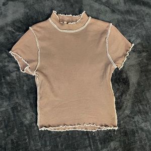 Brown cropped top